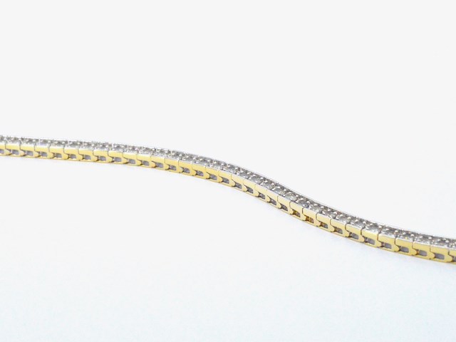 Gouden tennisarmband met 53 natuurlijke diamanten - afbeelding 7 van  9