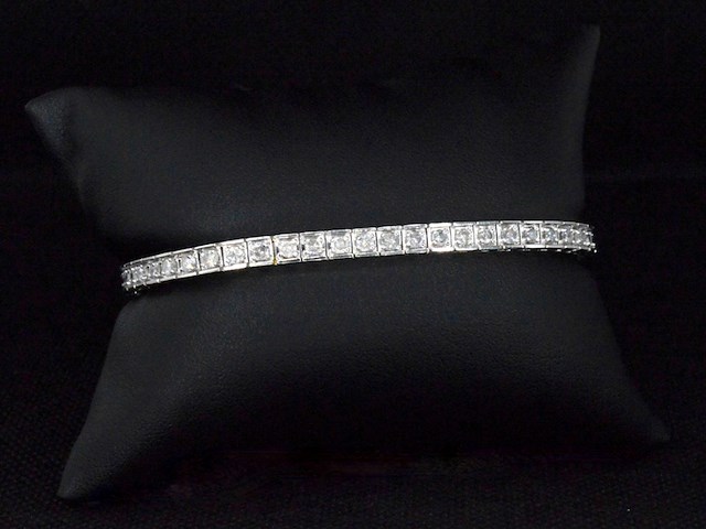Gouden tennisarmband met 53 natuurlijke diamanten - afbeelding 4 van  9