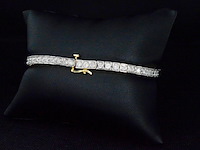 Gouden tennisarmband met 53 natuurlijke diamanten - afbeelding 5 van  9