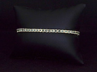 Gouden tennisarmband met 8.00 carat aan groene saffieren - afbeelding 3 van  9