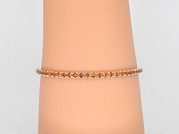 Gouden tennisarmband met 8.00 carat aan oranje saffieren - afbeelding 3 van  10