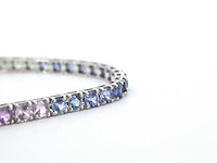 Gouden tennisarmband met 8.50 carat saffieren - afbeelding 6 van  9