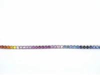 Gouden tennisarmband met 8.50 carat saffieren - afbeelding 7 van  10
