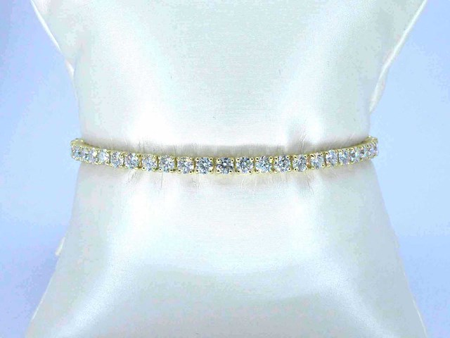 Gouden tennisarmband met briljant geslepen diamanten 7.50 carat - afbeelding 4 van  9
