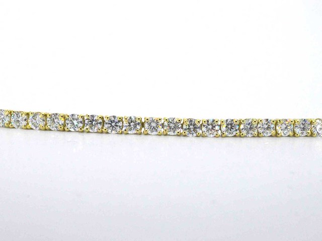 Gouden tennisarmband met briljant geslepen diamanten 7.50 carat - afbeelding 6 van  9