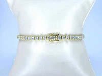 Gouden tennisarmband met briljant geslepen diamanten 7.50 carat - afbeelding 7 van  9