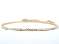 Gouden tennisarmband met diamanten 1.00 carat - afbeelding 1 van  6