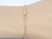 Gouden tennisarmband met diamanten 1.00 carat - afbeelding 3 van  6
