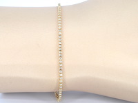 Gouden tennisarmband met diamanten 1.00 carat - afbeelding 2 van  6