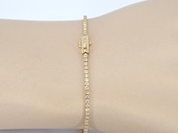 Gouden tennisarmband met diamanten 1.00 carat - afbeelding 3 van  6