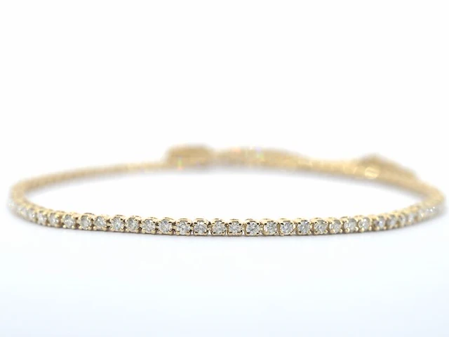 Gouden tennisarmband met diamanten 1.00 carat - afbeelding 1 van  7