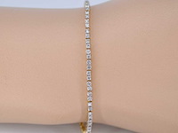 Gouden tennisarmband met diamanten 2.50 carat - afbeelding 2 van  7