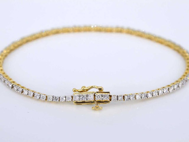 Gouden tennisarmband met diamanten 2.50 carat - afbeelding 5 van  7