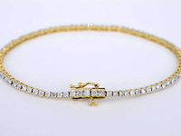 Gouden tennisarmband met diamanten 2.50 carat - afbeelding 5 van  7
