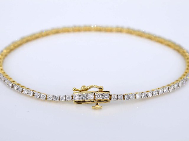 Gouden tennisarmband met diamanten 2.50 carat - afbeelding 4 van  8