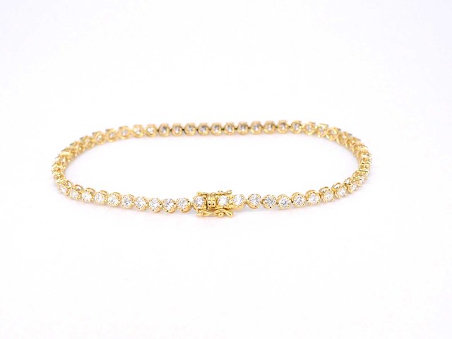 Gouden tennisarmband met diamanten 3.00 carat - afbeelding 4 van  7