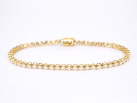 Gouden tennisarmband met diamanten 3.00 carat - afbeelding 1 van  7