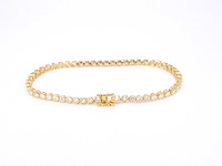 Gouden tennisarmband met diamanten 3.00 carat - afbeelding 4 van  7