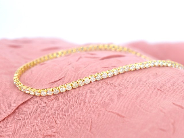 Gouden tennisarmband met diamanten 3.00 carat - afbeelding 2 van  4