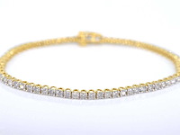 Gouden tennisarmband met diamanten 3.50 carat - afbeelding 1 van  7