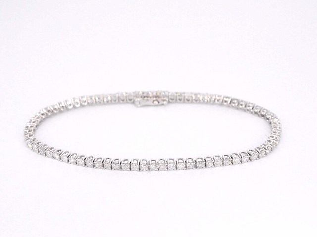 Gouden tennisarmband met diamanten 3.50 carat - afbeelding 1 van  8