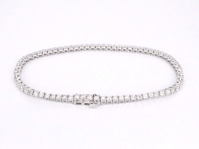 Gouden tennisarmband met diamanten 3.50 carat - afbeelding 3 van  8