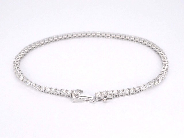 Gouden tennisarmband met diamanten 3.50 carat - afbeelding 4 van  8