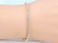 Gouden tennisarmband met diamanten 3.50 carat - afbeelding 2 van  8