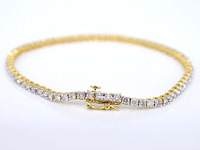 Gouden tennisarmband met diamanten 3.50 carat - afbeelding 4 van  8