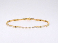 Gouden tennisarmband met diamanten 4.00 carat - afbeelding 2 van  2