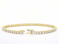 Gouden tennisarmband met diamanten 6.50 carat - afbeelding 5 van  8