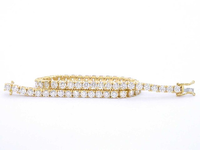Gouden tennisarmband met diamanten 6.50 carat - afbeelding 8 van  8