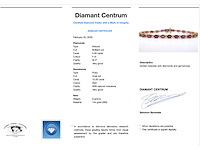 Gouden tennisarmband met diamanten en robijn - afbeelding 3 van  7