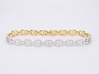 Gouden tennisarmband met diamanten schakels 157 diamanten