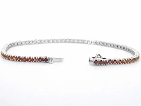 Gouden tennisarmband multicolour saffier - afbeelding 4 van  8