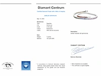 Gouden tennisarmband multicolour saffier - afbeelding 5 van  8