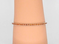 Gouden tennisarmband oranje saffier - afbeelding 2 van  9