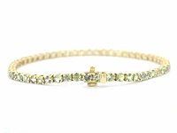 Gouden tennisarmband saffier - afbeelding 2 van  8
