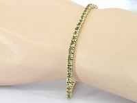 Gouden tennisarmband saffier - afbeelding 3 van  8