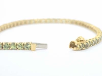 Gouden tennisarmband saffier - afbeelding 5 van  8