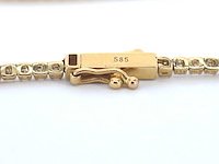 Gouden tenniscollier 3.00 carat diamanten - afbeelding 6 van  8