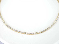 Gouden tenniscollier briljant 10.00 ct - afbeelding 1 van  7