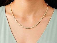 Gouden tenniscollier briljant 10.00 ct - afbeelding 3 van  7