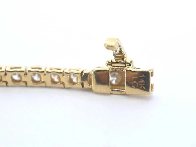 Gouden tenniscollier briljant 10.00 ct - afbeelding 7 van  7
