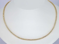 Gouden tenniscollier briljant 5.50 ct