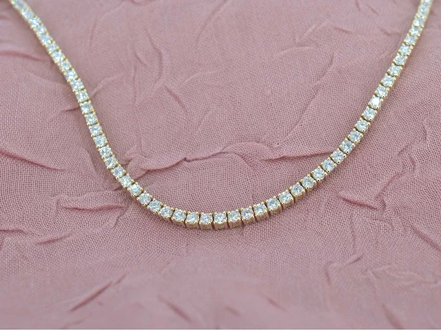 Gouden tenniscollier briljant 5.50 ct - afbeelding 4 van  8