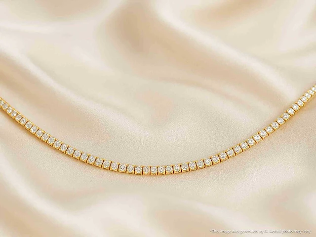 Gouden tenniscollier briljant 5.50 ct - afbeelding 8 van  8