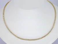 Gouden tenniscollier briljant 5.50 ct