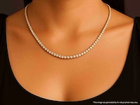 Gouden tenniscollier briljant 5.50 ct - afbeelding 2 van  8