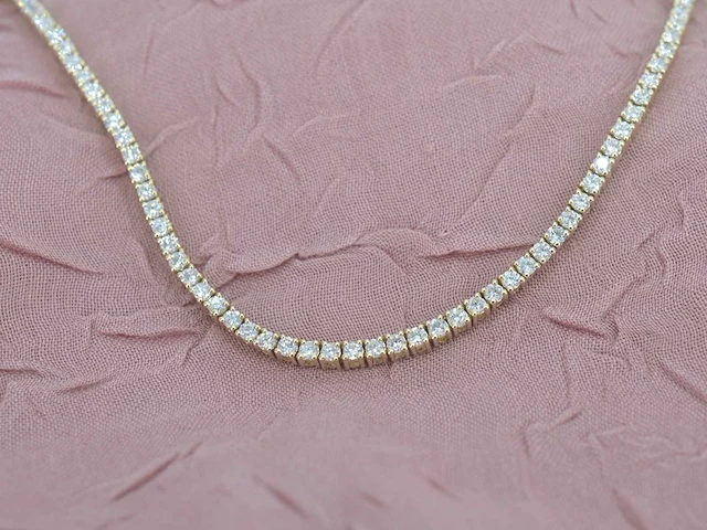 Gouden tenniscollier briljant 5.50 ct - afbeelding 3 van  8